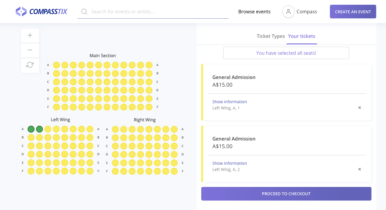 Allocated Seating - buy ticket